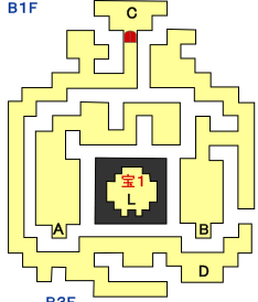 ドラクエ1の竜王の城のB1F攻略マップ