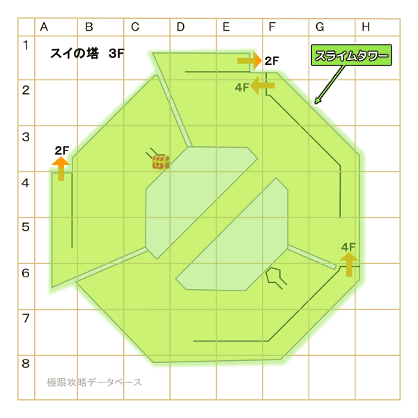 スイの塔3モンスターマップ