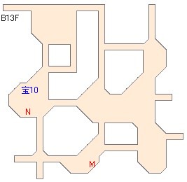 【ドラクエ9】川崎ロッカーの地図のダンジョン攻略マップB13F