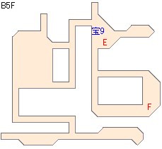 【ドラクエ9】川崎ロッカーの地図のダンジョン攻略マップB5F