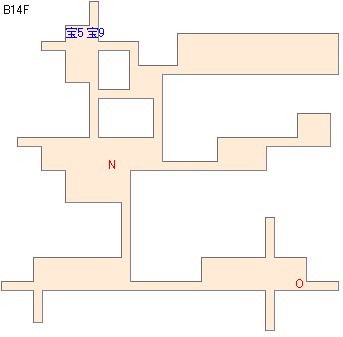 【ドラクエ9】まさゆきの地図のダンジョン攻略マップB14F